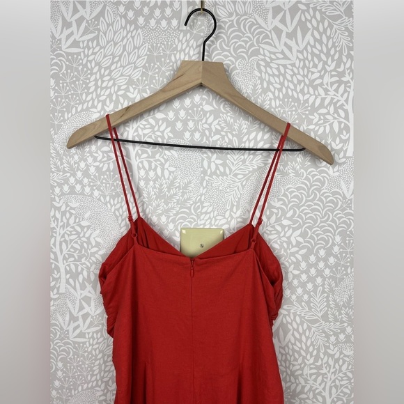 Farm Rio Red Linen Jumpsuit - Medium - Picture 9 of 9
